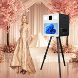 Aookely DSLR Photo Booth Selfie Photobooth 21.5inch Touch Screen Built-in Mini PC with Instant Printing & Sharing Function Perfect for Wedding Rental Parties
