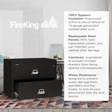 FireKing Fireproof Lateral File Cabinet (2 Drawers, Impact Resistant