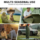 Mummy Sleeping Bag for Adults, 25℉-36℉ Cold Weather Backpacking Sleeping Bag, Lightweight 3-4 Season Winter Camp Bag with Adjustable Hood & Compression Sack, Machine Washable