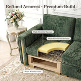 Convertible Comfy Extra Deep & Wide Seat Couch with Gold Metal Accents & Legs for Living Room