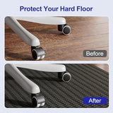 Delamu Office Chair Mat for Hardwood Floor, 36"×48" Floor Protector for Under Desk Computer Rolling Chair Mat (Black Brown)