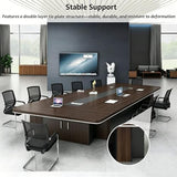 15FT Large Conference Table, 16-18 Person Rectangular Office Meeting Table