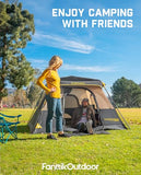 FanttikOutdoor Zeta C4 Pro Camping Tent 4 Person Instant Cabin Tent Setup in 60 Seconds with Rainfly & Windproof Portable with Carry Bag for Family Camping & Hiking, Khaki