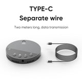 Bloepum Desktop USB Conference Speakerphone BT 360° Omnidirectional Condenser Microphone + Speaker Mute