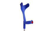 PEPE Mobility Forearm Crutches for Adults (x2 Units) Open Cuff, Adjustable Height, Aluminium, Lightweight Elbow Crutches, Blue, Made in Europe