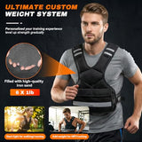 PJ PINJIAN Adjustable Weighted Vest 12-18 lbs for Men and Women - Unisex Weight Vest for Workout, Running, Rucking, Strength Training - Durable & Breathable Body Weight Vest for Home Gym, CrossFit Murph