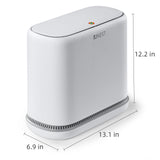funest Bathroom Trash Can, 3.3 Gallon Slim Trash Can with Lid,