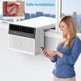 Window Air Conditioner, 8,000 BTU Cools 350 Sq Ft, Wi-Fi Enabled Smart AC with Remote & App Control, Easy Install Kit, Energy Efficient Cooling for Medium Rooms, White