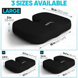 FORTEM Seat Cushion, Office Chair Cushion, Lumbar Support Pillow for Office Chair, Memory Foam Sciatica