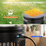 Solar Bug Zapper Outdoor, 4200V 3-in-1 Mosquito Zapper with Flame Light & RGB Projector, Solar Powered & USB Rechargeable, Smart Auto Mode, IP65 Waterproof Mosquito Killer for Yard Garden 2000 Sq Ft