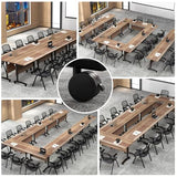 Modern Conference Table, Folding Conference Room Table with Rolling Wheels