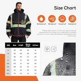SRsafety Safety Heated Jacket,Waterproof Safety Jacket for Men with Pockets, Reflective High Visibility Safety Heated Jackets