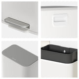 Kitchen Bathroom (8 Gallon/30 Liter) Trash Can - Stainless Steel Garbage Cans with Foot Pedal
