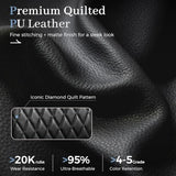 GTPOFFICE Executive Office Chair with Comfortable Lumbar Support, Ergonomic Gaming Chair with Flip-up Armrests & Zoned Pressure-Relief Cushion, Comfy PU Leather Desk Chair, Black