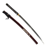 Red Whirling Cloud Katana, 1045 Carbon Steel Hand Forged Full Tang Sword