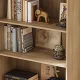 Vyre 70.8" Tall Brown Bookshelf, Farmhouse Modular Bookcase with 6-Tier