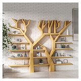 Wooden Bookshelf Floor Standing Bookcase Tree-Shaped Wall Display