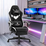 N-GEN GAMING Video Gaming Chair Office Computer Desk Use Ergonomic Reclining Backrest Adjustable Armrests Lumbar Support (Black)