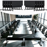 10 Pack Folding Conference Table,Modular Conference Room Table with Wheels,2-60 Person