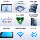 Tablet 10 inch, Android Tablet with Octa-Core Processor, 16GB RAM 128GB ROM 1 TB Expandable