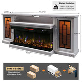 75 Inch Electric Fireplace TV Stand