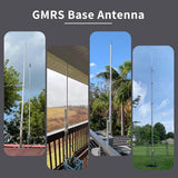 UAYESOK Fiberglass GMRS Base Antenna (462-467 MHZ), 7.2dBi High Gain UHF GMRS Repeater Antenna Signal Booster for Base Station Ham Radio, Low SWR