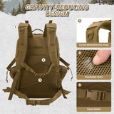 AUMENTAR Small Military Tactical Backpack, 30L Tactical Assault Bag for Men, Army Assault Rucksack GYM Hiking Backpack Bug Out Bag Khaki