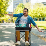 Travel Lap Desk, Travel Tray, Portable Lapdesk for Car, Remote Work, Road Trips, School, Laptop Pad with Storage Pocket