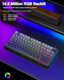 Wireless Mechanical Keyboard,75% Hot Swappable Custom Keyboard with Knob,RGB Backlit,Pre-lubed Reaper Switches