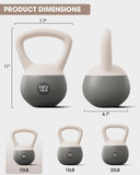 PAETA Soft Kettlebell for Home Gym – Anti-Slip Grip & Wide Handle Design, Soft-Sided Cushioned Base Kettlebell, Soft Kettlebell set, 45lbs White