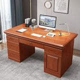 SAZDFY Solid Wood Computer Desk with 3 Drawers, Home Office Desk
