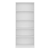Tuhome Basic 71" H x 29" W Bookcase Display Cabinet with 5-Tier Open Display Shelves, Cabinet for Living Room or Bedroom, White