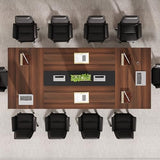 8ft Conference Table, Large Meeting Table for 8-10 People, Business Seminar Furniture for Office Conference Room