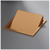 This Integrated Trash Can Countertop Waste Chute Built-in Kitchen Bin Swivel Lid Stainless Steel Garbage Bin Rose Gold Space-Saving Design Easy Access Trash Solution