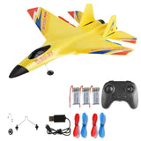 Yellow SU-27 RC Fighter Jet, Remote Control Airplane with Stunt Flight, Anti-Crash Foam Aircraft Model for 14+ Ages Teens and Adults, 2.4GHz Remote Control, 3 Batteries for Extended Flight Time
