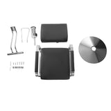 Marsyyds Salon Barber Chair, 360° Degrees Multi-Function Salon Chair for Hair Stylist 440lbs Capacity Adjustable Beauty Spa Hair Styling Chair w/Footrest for Barber Shops & Homes (Black+Silver)