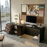 Modern L-Shaped Expandable Desk 56"-94.5" 90° Rotating Corner Desk Executive Level Computer Desk