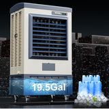 Landeagle 49″ Swamp Cooler Air Conditioner, 6500CFM Portable Evaporative Coolers with 19 Gal Tank,120°Oscillation, Outdoor Cooling Fan with Continuous Auto Fill for Patio Garage Industry Commercial