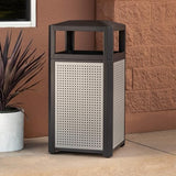 Safco Evos Steel Trash Can, 38 Gallons, Indoor and Outdoor Use, Commercial Garbage Can with Plastic Liner