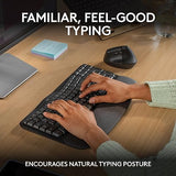 Logitech Wave Keys Wireless Ergonomic Keyboard with Cushioned Palm Rest, Comfortable Natural Typing
