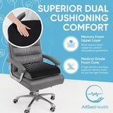 Large Seat Cushion (19” x 17” x 3”) Memory Foam for Office Chair, Wheelchair Cushions, Floor Pillow | Cushion Back Pain