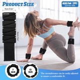 Ankle Weights Set of 2 (2 lb Each) Adjustable Wrist Weights for Women Men Wearable Arm Leg Weight for Pilates, Running, Walking, Workout, Yoga, Black