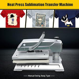 Professional Swing Away Digital T-Shirt Heat Press Sublimation Clamshell Base Smart Transfer Machine for T Shirts