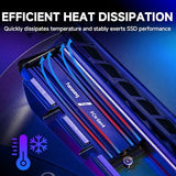fanxiang 2TB NVMe Internal Gaming SSD for PS5 with Heatsink, Up to 7100MB/s M.2 SSD PCIe Gen 4 SSD Storage Expansion Compatible with PS5, Internal Solid State Drive for Gamers, Professionals, Creators