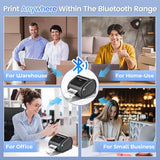 Bluetooth Shipping Label Printer 4x6 - D520BT Thermal Label Printer for Small Business
