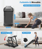 CIIHI Treadmill with 15% Auto Incline - 350 LBS Capacity Foldable Treadmill with Incline and App - Walking Running Machine for Home, Black