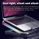 Laptop Cooler Six Fan Led Screen Two Port RGB Lighting Cooling Pad Notebook Stand for Laptop 12-17 Inch