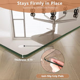 Tempered Glass Chair Mat for Carpet & Hard Floor, 46"x46" Office Chair Mat - Heavy Duty & Scratch Resistant