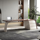 Qiczom Standing Desk with Drawers L Shaped Large Business Furniture Home Computer Office Desks