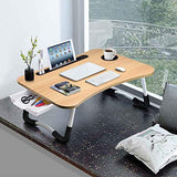 Slendor Lap Desk with Tablet Slot, Foldable Laptop Table with Storage Drawer for Bed